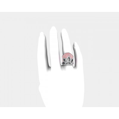 Pink Sapphires & Diamond Ring